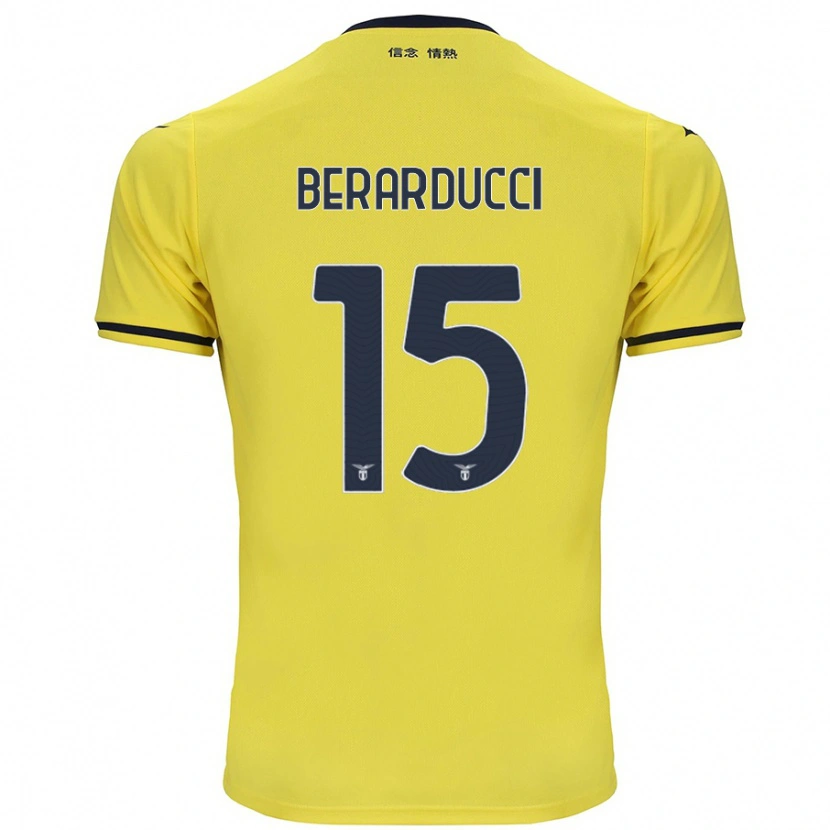 Danxen Kinder Martina Berarducci #15 Gelb Auswärtstrikot Trikot 2024/25 T-Shirt