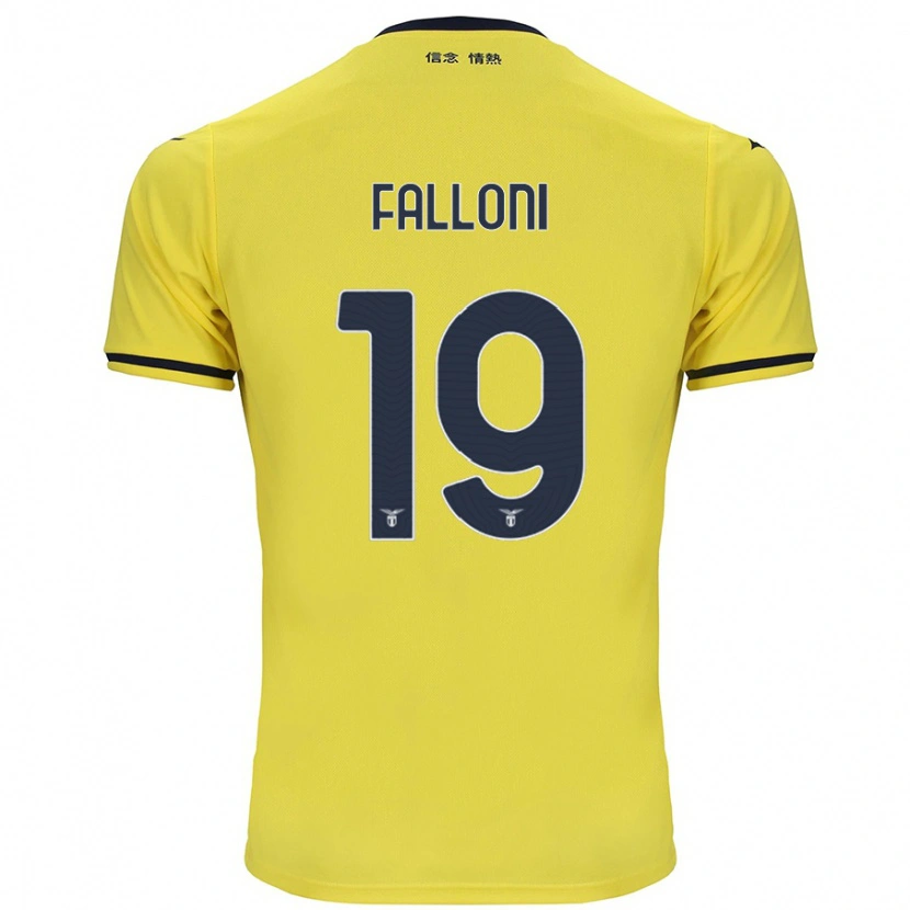 Danxen Kinder Ludovica Falloni #19 Gelb Auswärtstrikot Trikot 2024/25 T-Shirt