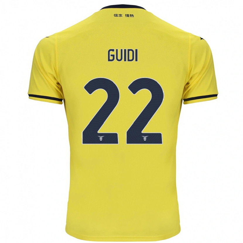 Danxen Kinder Emma Guidi #22 Gelb Auswärtstrikot Trikot 2024/25 T-Shirt