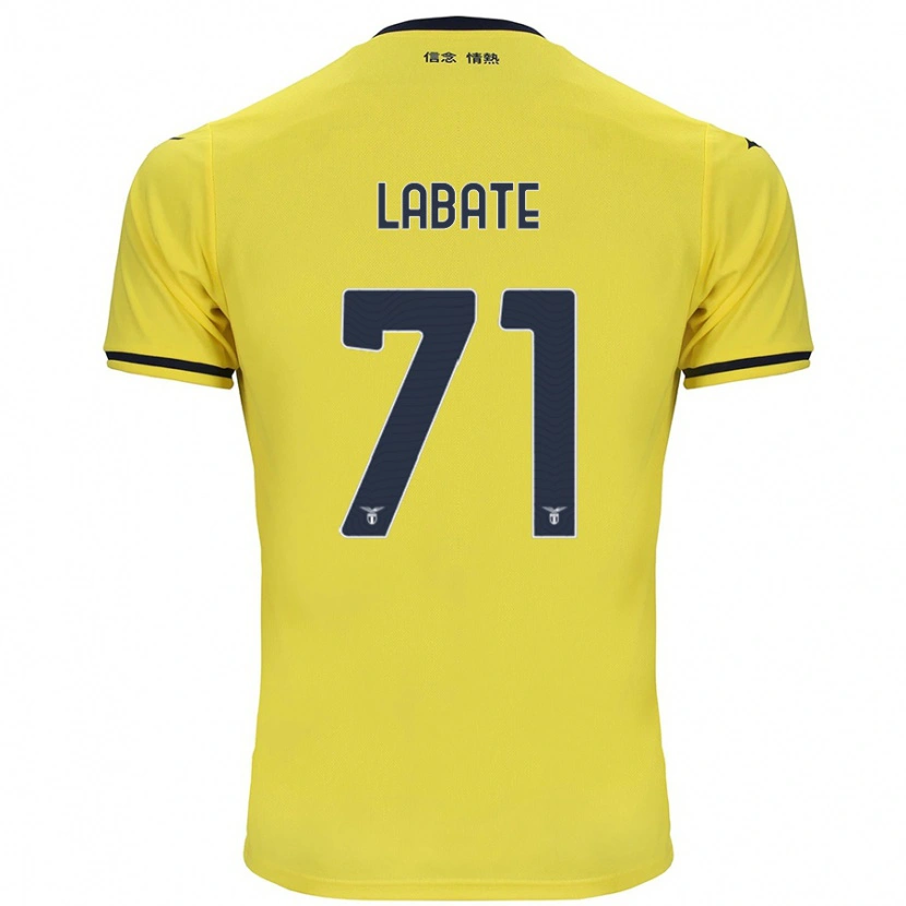 Danxen Kinder Camilla Labate #71 Gelb Auswärtstrikot Trikot 2024/25 T-Shirt