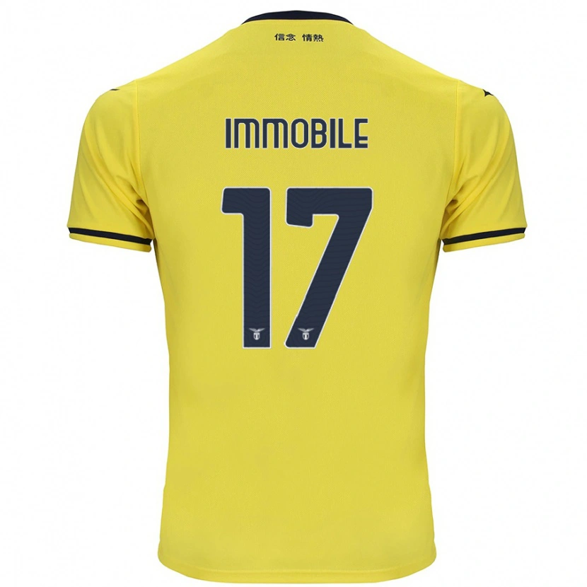 Danxen Kinder Ciro Immobile #17 Gelb Auswärtstrikot Trikot 2024/25 T-Shirt