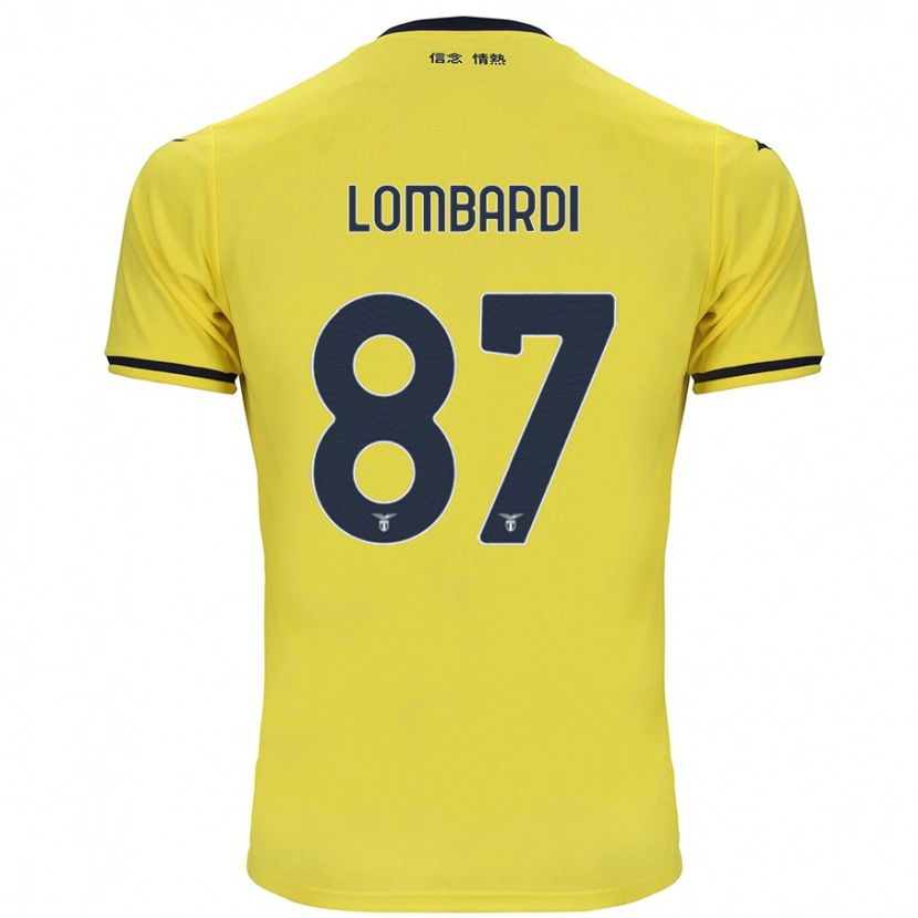 Danxen Kinder Cristiano Lombardi #87 Gelb Auswärtstrikot Trikot 2024/25 T-Shirt