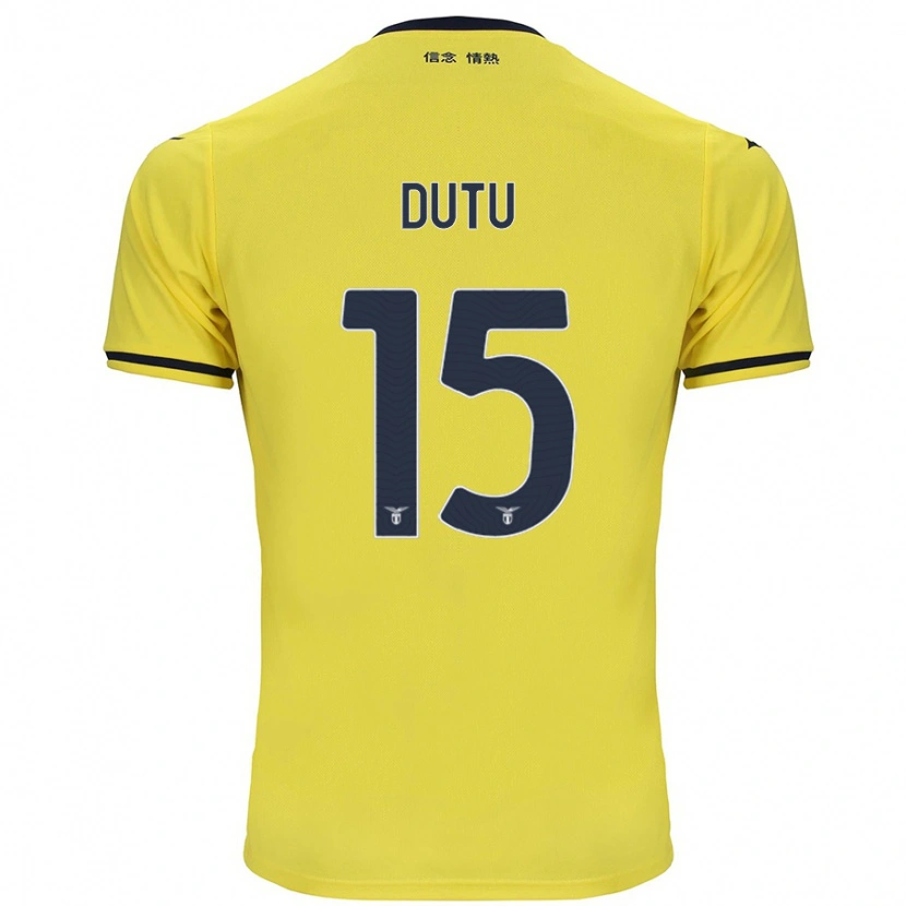 Danxen Kinder Matteo Dutu #15 Gelb Auswärtstrikot Trikot 2024/25 T-Shirt