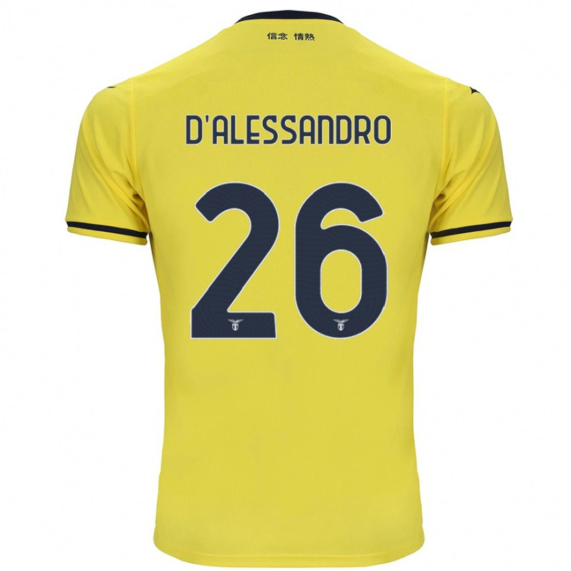 Danxen Kinder Mattya D'alessandro #26 Gelb Auswärtstrikot Trikot 2024/25 T-Shirt