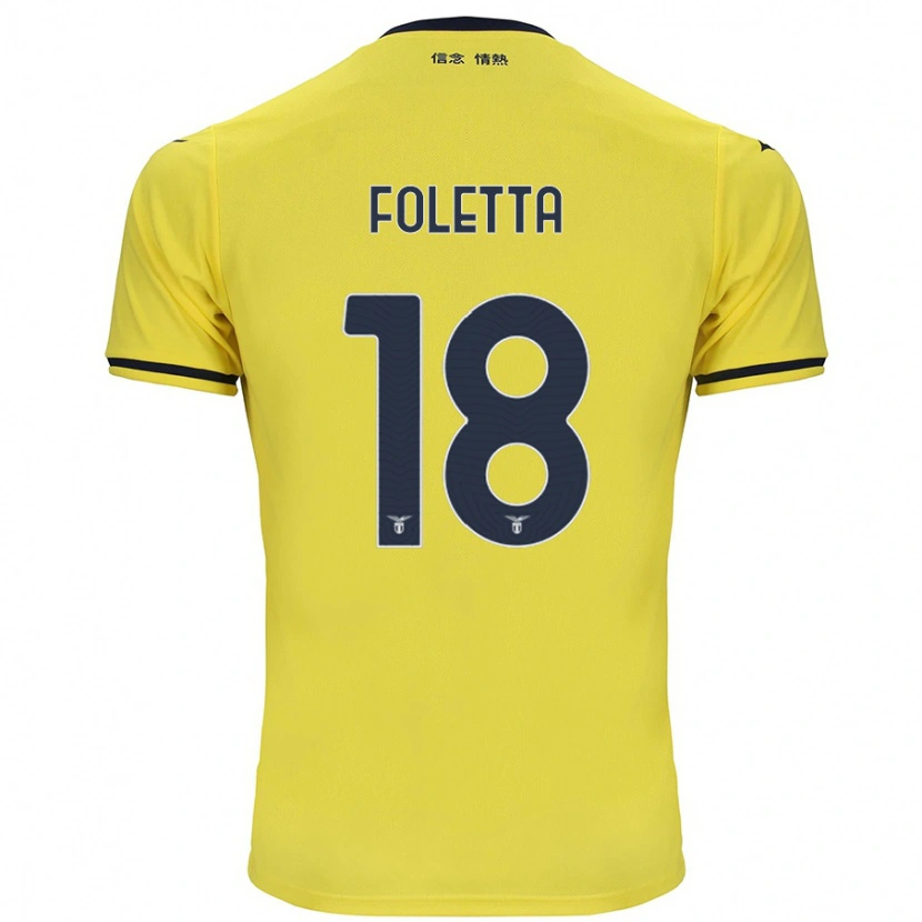 Danxen Kinder Isabella Foletta #18 Gelb Auswärtstrikot Trikot 2024/25 T-Shirt