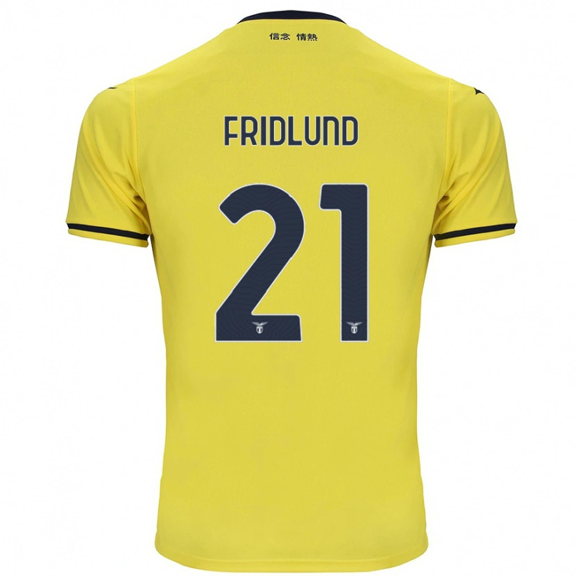 Danxen Kinder Johanne Fridlund #21 Gelb Auswärtstrikot Trikot 2024/25 T-Shirt