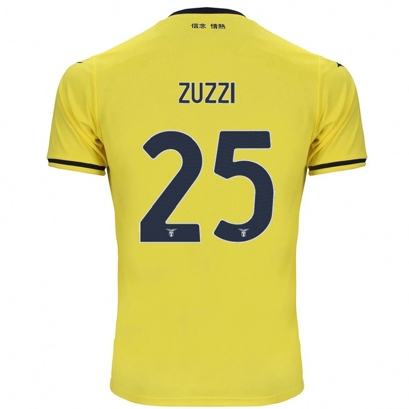 Danxen Kinder Giorgia Zuzzi #25 Gelb Auswärtstrikot Trikot 2024/25 T-Shirt