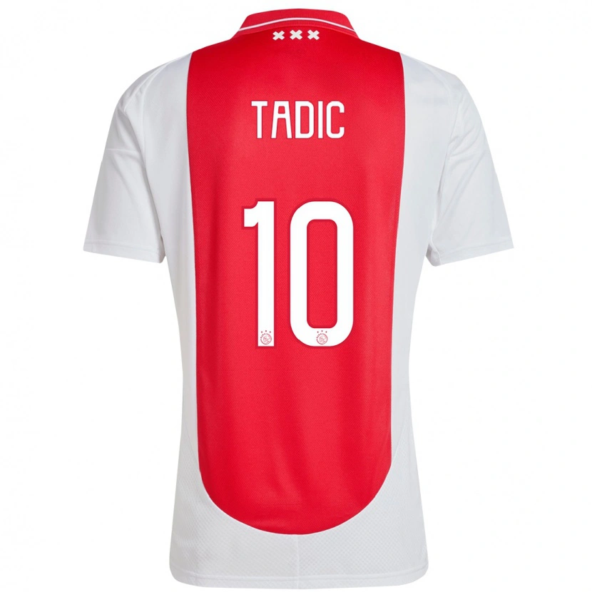 Danxen Herren Dusan Tadic #10 Rot Weiß Heimtrikot Trikot 2024/25 T-Shirt