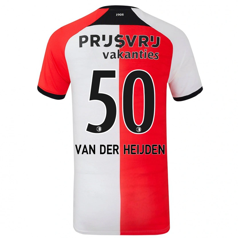 Danxen Herren Délano Van Der Heijden #50 Rot Weiß Heimtrikot Trikot 2024/25 T-Shirt