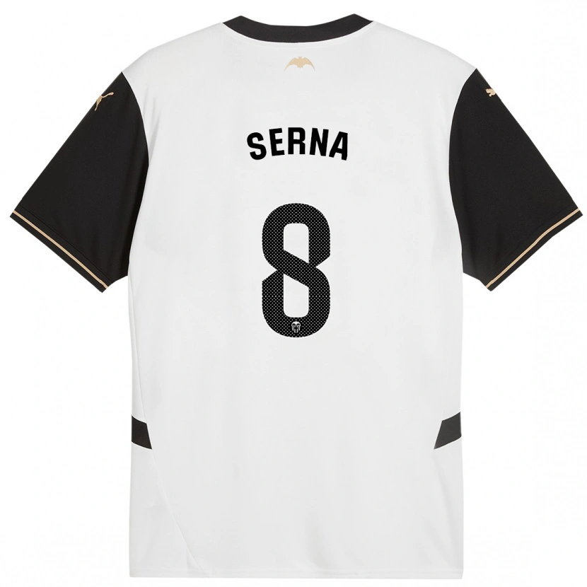 Danxen Herren Liced Serna #8 Weiß Schwarz Heimtrikot Trikot 2024/25 T-Shirt