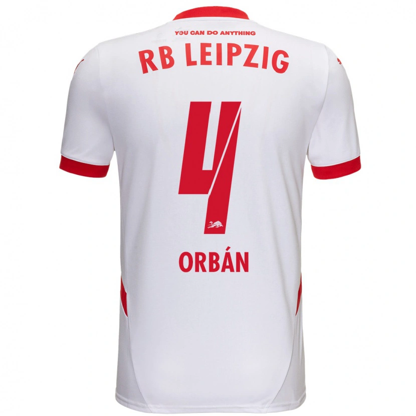 Danxen Herren Willi Orbán #4 Weiß Rot Heimtrikot Trikot 2024/25 T-Shirt