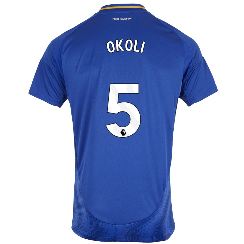 Danxen Herren Caleb Okoli #5 Blau Weiß Heimtrikot Trikot 2024/25 T-Shirt