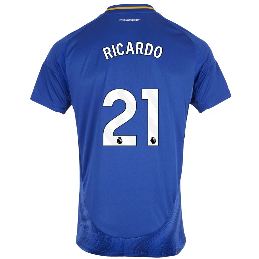 Danxen Herren Ricardo Pereira #21 Blau Weiß Heimtrikot Trikot 2024/25 T-Shirt