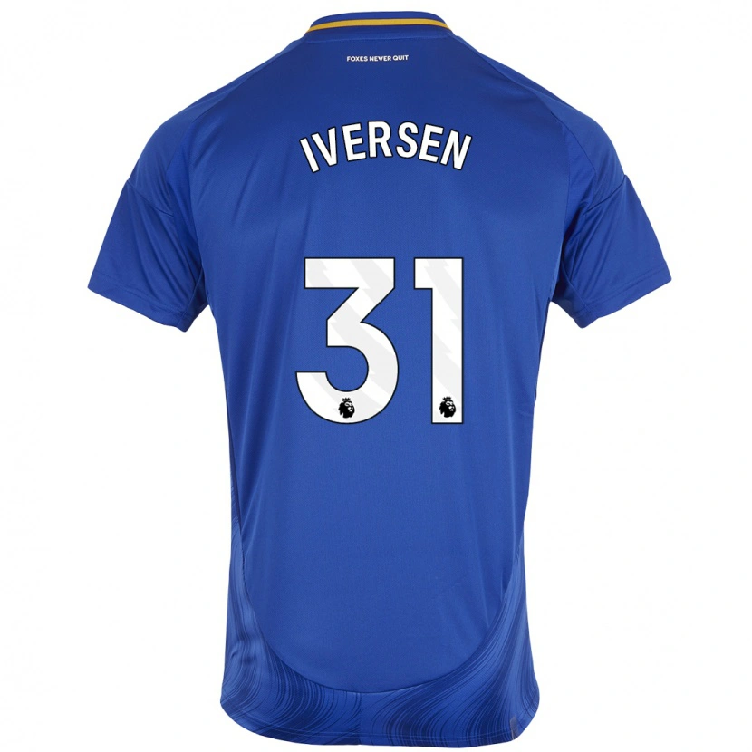 Danxen Herren Daniel Iversen #31 Blau Weiß Heimtrikot Trikot 2024/25 T-Shirt