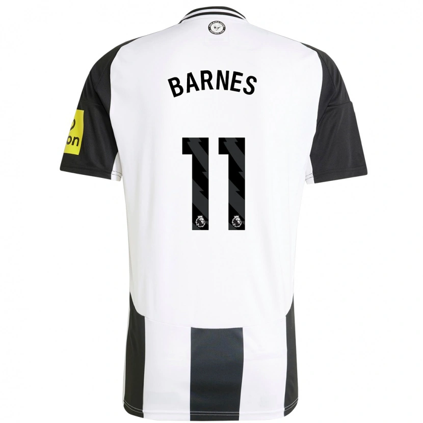 Danxen Herren Harvey Barnes #11 Weiß Schwarz Heimtrikot Trikot 2024/25 T-Shirt