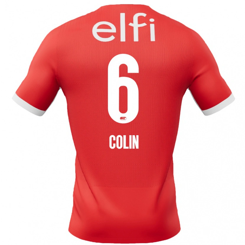 Danxen Herren Isa Colin #6 Rot Weiß Heimtrikot Trikot 2024/25 T-Shirt