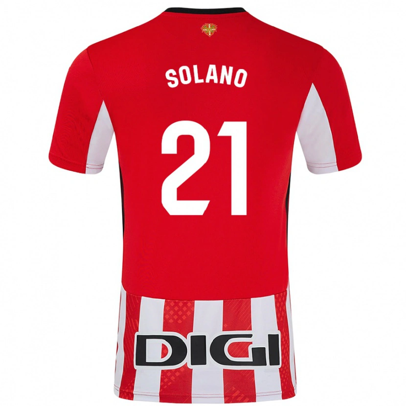 Danxen Herren Bibiane Schulze-Solano #21 Rot Weiß Heimtrikot Trikot 2024/25 T-Shirt