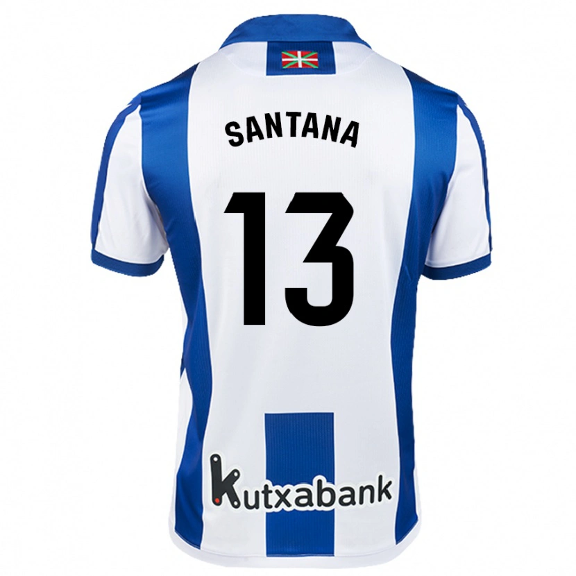 Danxen Herren Olatz Santana #13 Weiß Blau Heimtrikot Trikot 2024/25 T-Shirt