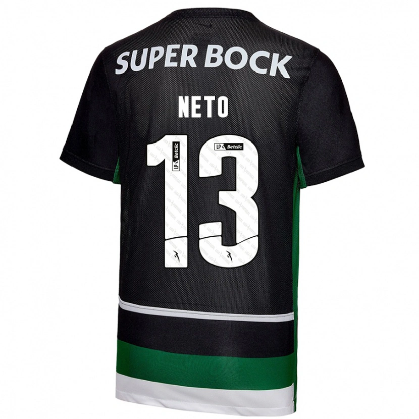 Danxen Herren Luís Neto #13 Schwarz Weiß Grün Heimtrikot Trikot 2024/25 T-Shirt