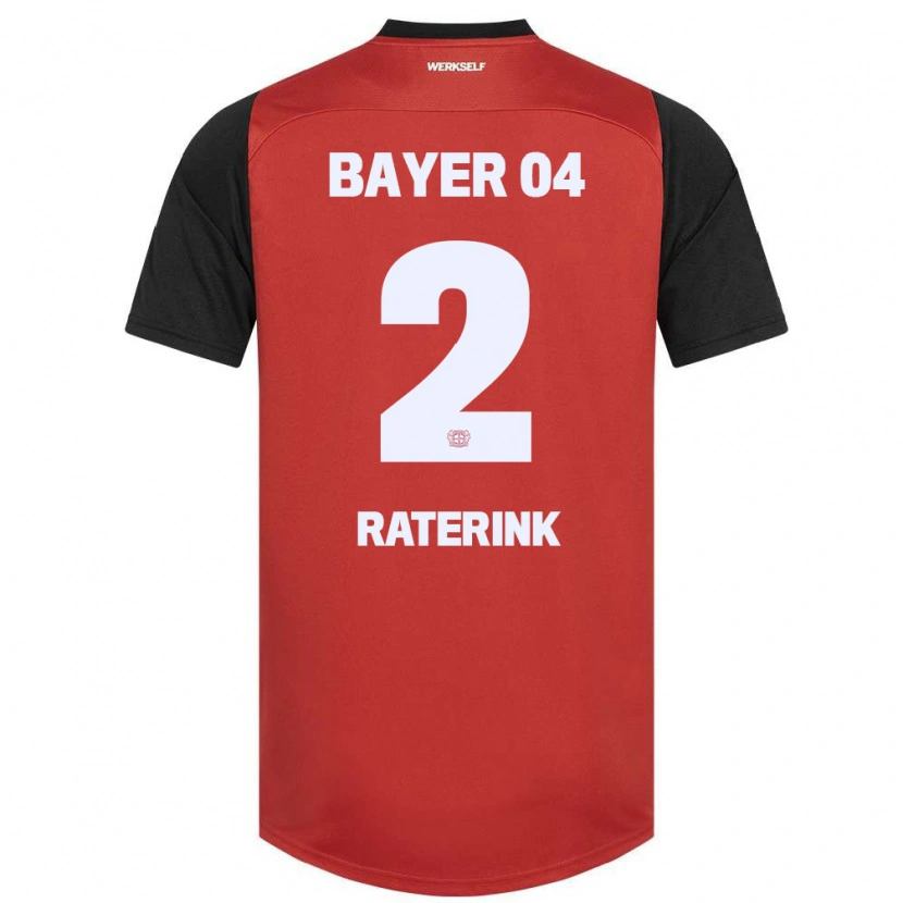 Danxen Herren Othniël Raterink #2 Rot Schwarz Heimtrikot Trikot 2024/25 T-Shirt