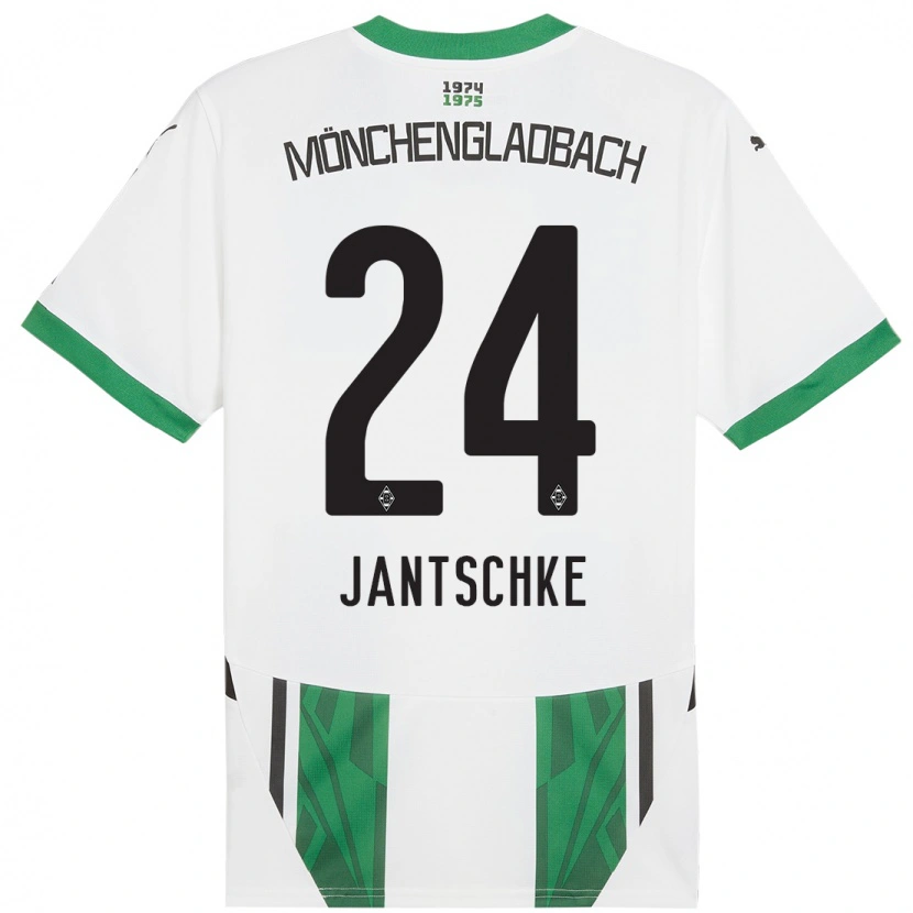 Danxen Herren Tony Jantschke #24 Weiß Grün Heimtrikot Trikot 2024/25 T-Shirt