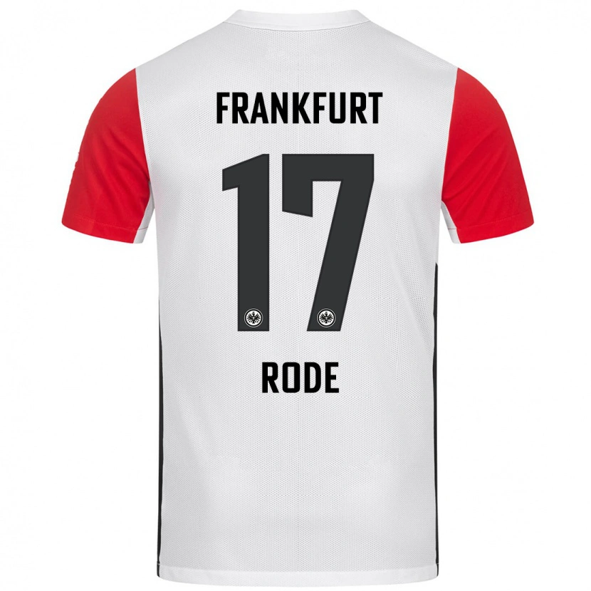 Danxen Herren Sebastian Rode #17 Weiß Rot Heimtrikot Trikot 2024/25 T-Shirt