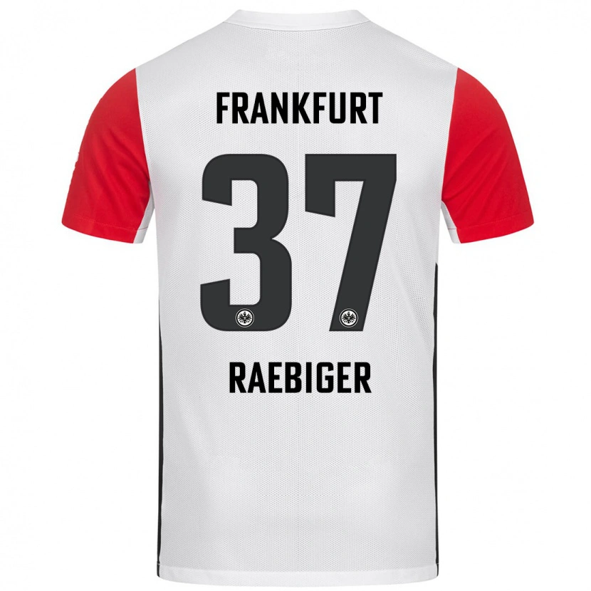 Danxen Herren Sidney Raebiger #37 Weiß Rot Heimtrikot Trikot 2024/25 T-Shirt