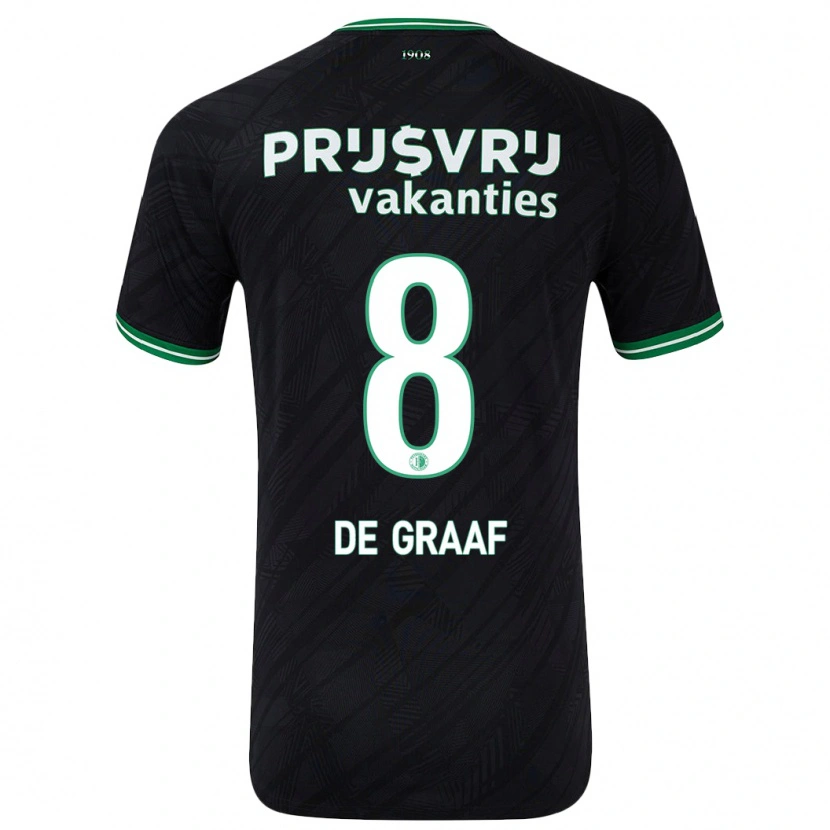 Danxen Herren Esmee De Graaf #8 Schwarz Grün Auswärtstrikot Trikot 2024/25 T-Shirt