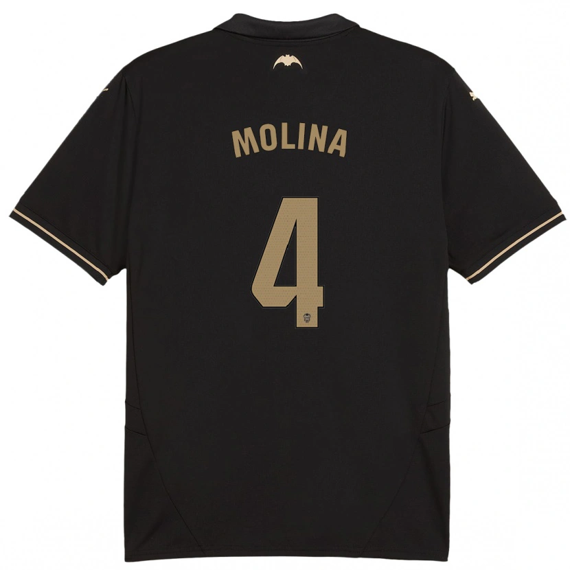 Danxen Herren María Molina #4 Schwarz Auswärtstrikot Trikot 2024/25 T-Shirt