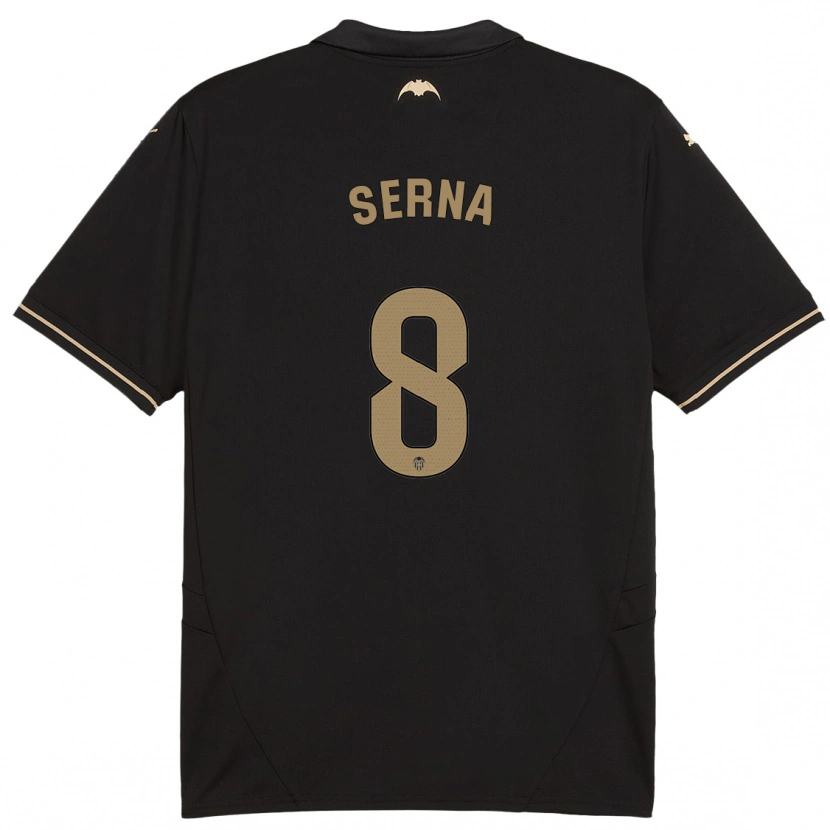 Danxen Herren Liced Serna #8 Schwarz Auswärtstrikot Trikot 2024/25 T-Shirt