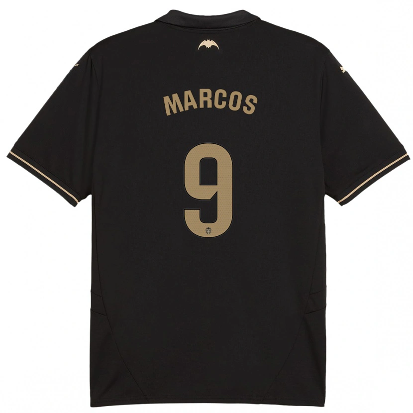 Danxen Herren Ana Marcos #9 Schwarz Auswärtstrikot Trikot 2024/25 T-Shirt