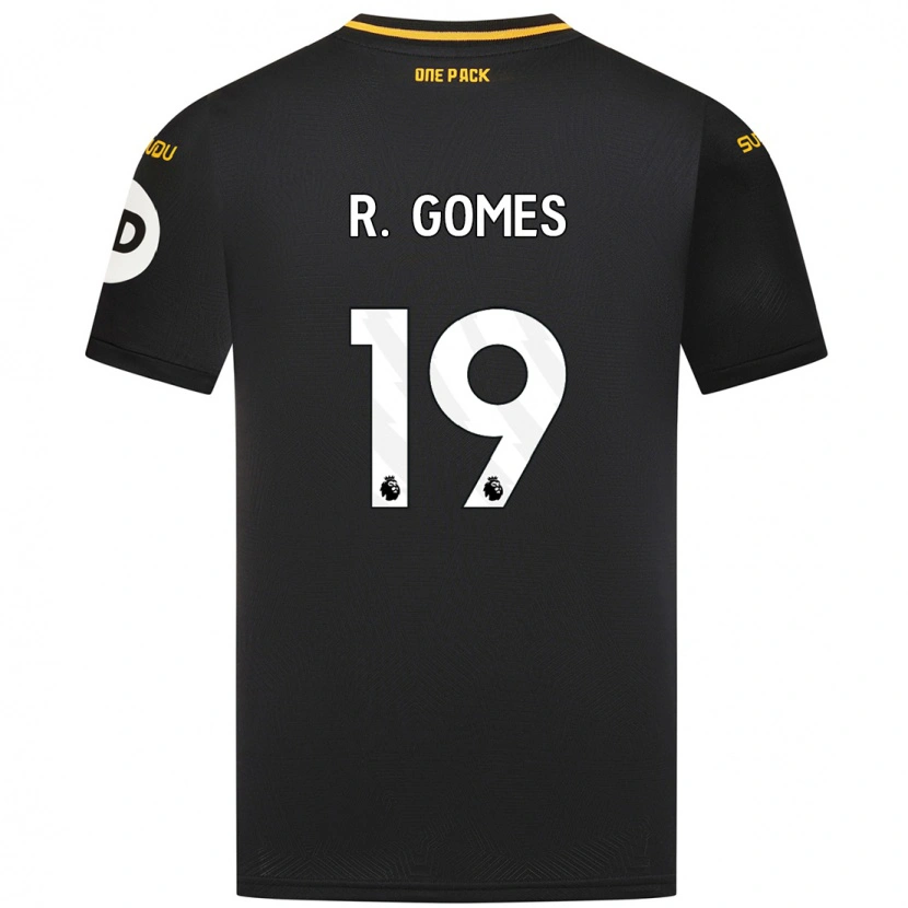 Danxen Herren Rodrigo Gomes #19 Schwarz Auswärtstrikot Trikot 2024/25 T-Shirt