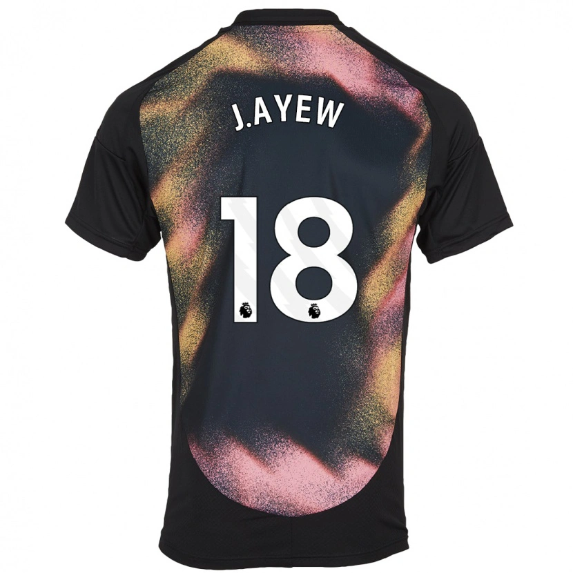 Danxen Herren Jordan Ayew #18 Schwarz Weiß Auswärtstrikot Trikot 2024/25 T-Shirt