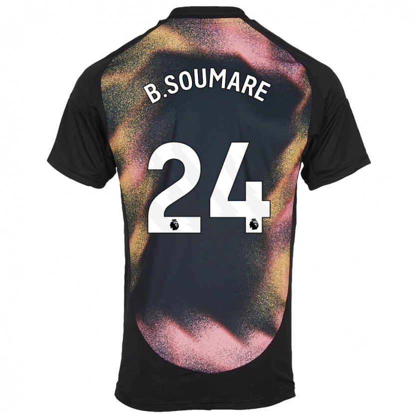 Danxen Herren Boubakary Soumaré #24 Schwarz Weiß Auswärtstrikot Trikot 2024/25 T-Shirt