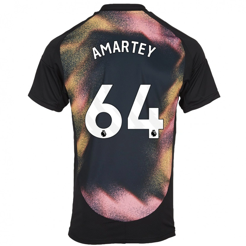 Danxen Herren Bobby Amartey #64 Schwarz Weiß Auswärtstrikot Trikot 2024/25 T-Shirt