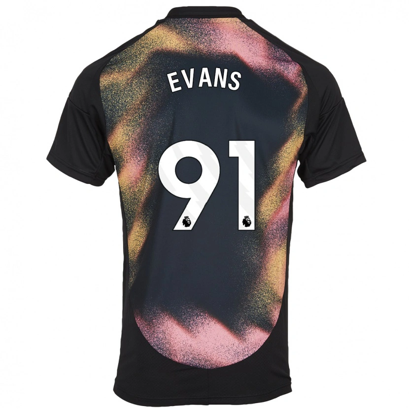 Danxen Herren Jake Evans #91 Schwarz Weiß Auswärtstrikot Trikot 2024/25 T-Shirt