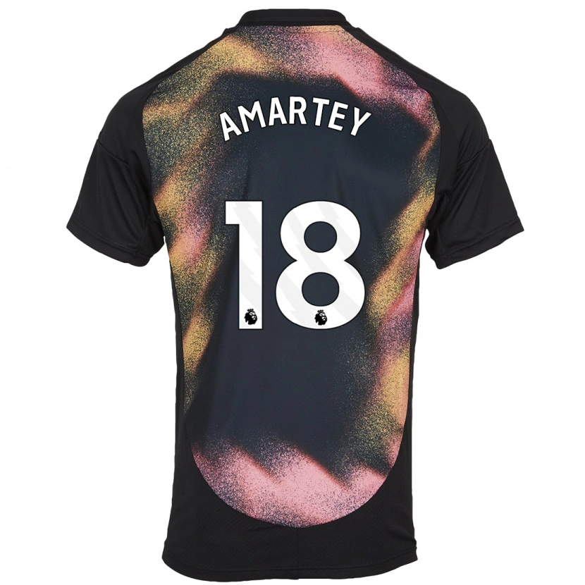 Danxen Herren Daniel Amartey #18 Schwarz Weiß Auswärtstrikot Trikot 2024/25 T-Shirt