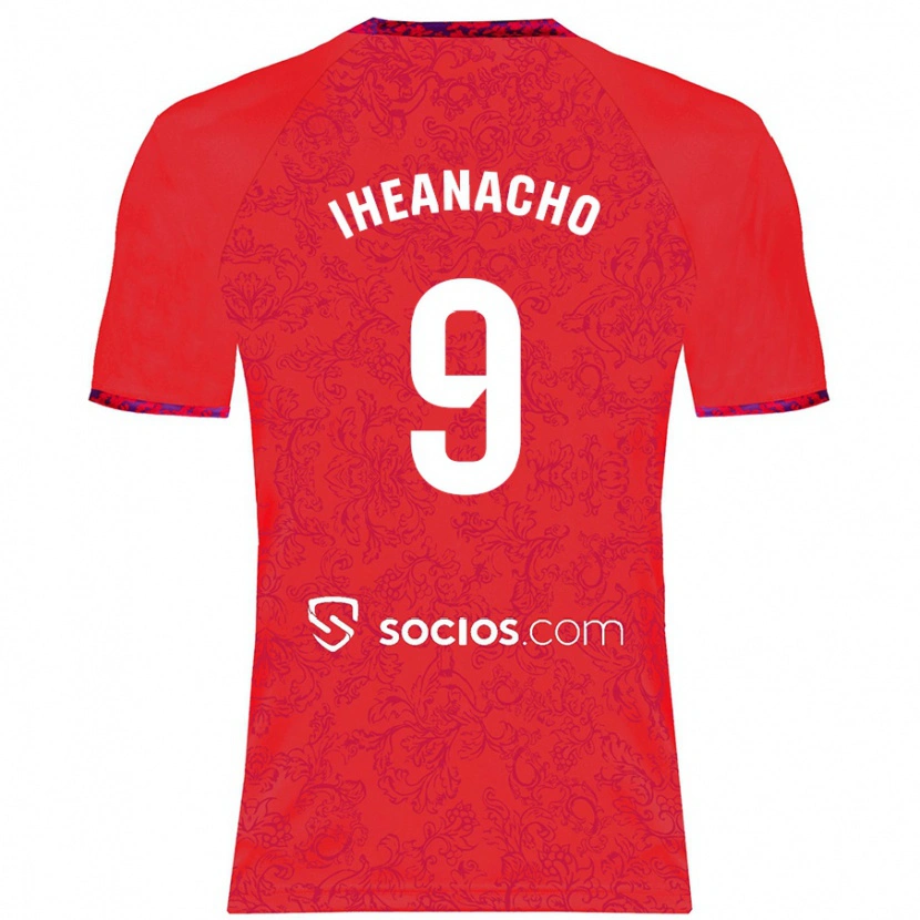 Danxen Herren Kelechi Iheanacho #9 Rot Auswärtstrikot Trikot 2024/25 T-Shirt