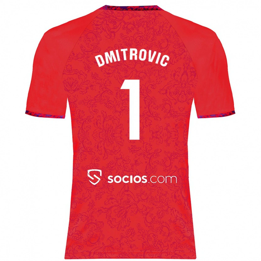 Danxen Herren Marko Dmitrović #1 Rot Auswärtstrikot Trikot 2024/25 T-Shirt