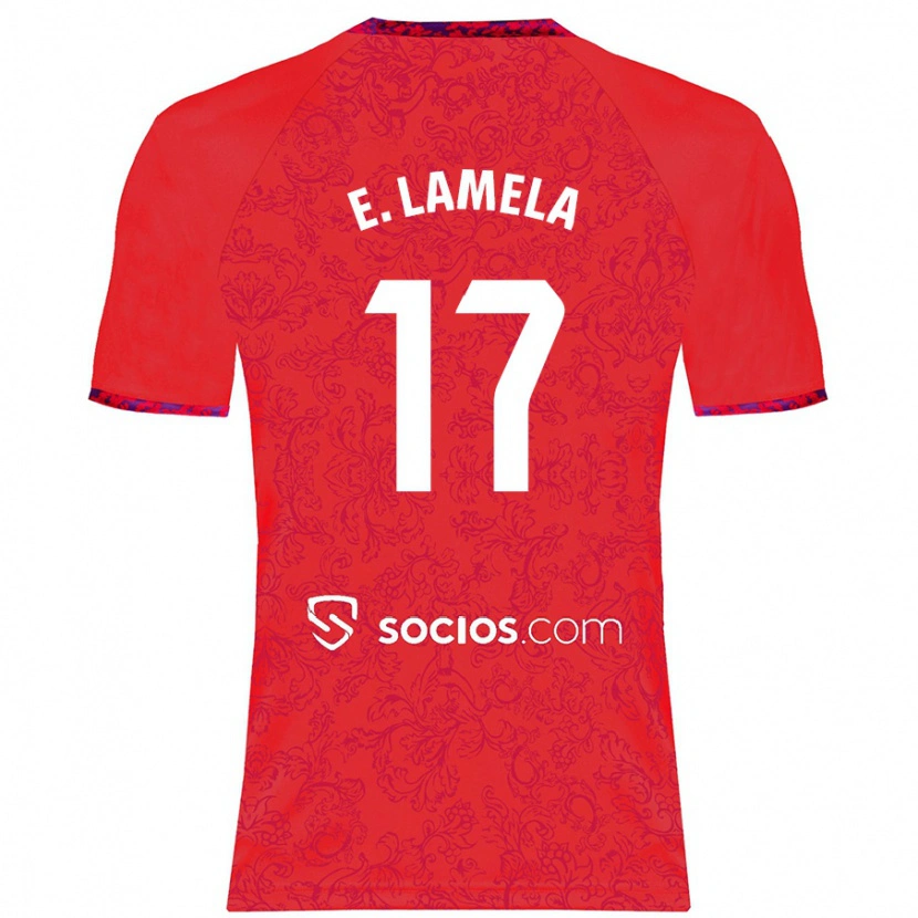 Danxen Herren Erik Lamela #17 Rot Auswärtstrikot Trikot 2024/25 T-Shirt