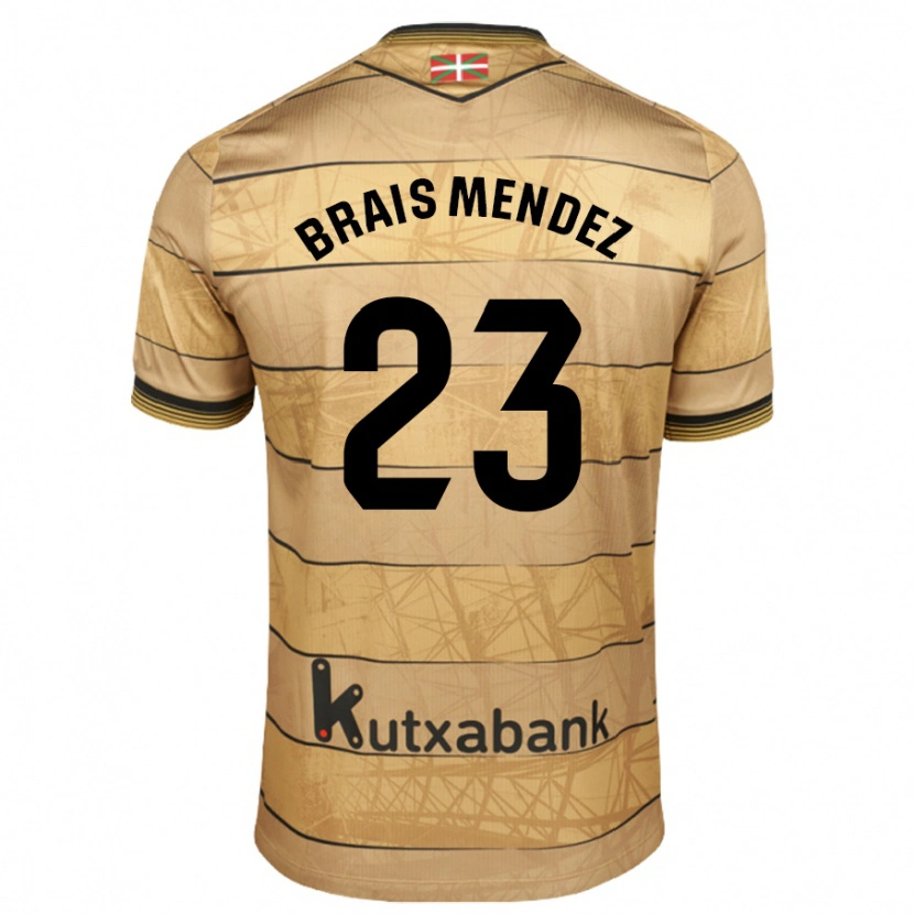 Danxen Herren Brais Méndez #23 Braun Auswärtstrikot Trikot 2024/25 T-Shirt