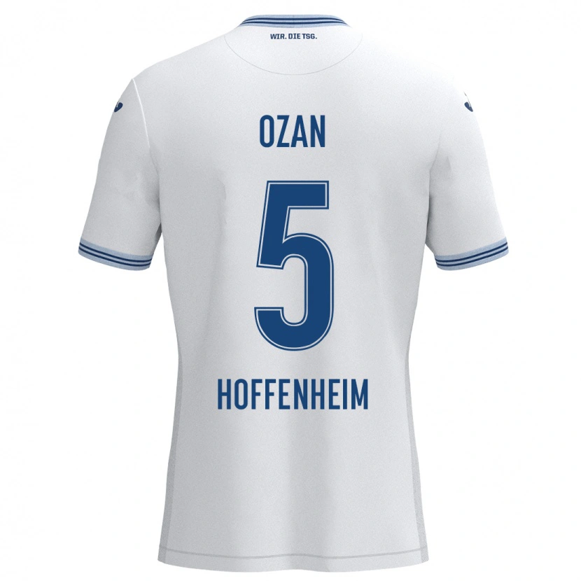 Danxen Herren Ozan Kabak #5 Weiß Blau Auswärtstrikot Trikot 2024/25 T-Shirt