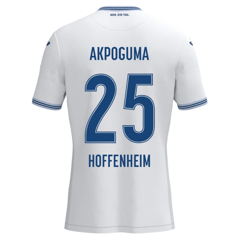 Danxen Herren Kevin Akpoguma #25 Weiß Blau Auswärtstrikot Trikot 2024/25 T-Shirt