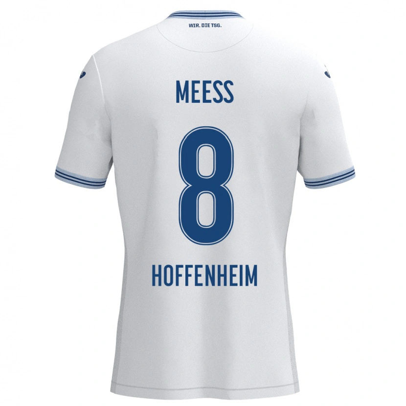 Danxen Herren Jakob Meeß #8 Weiß Blau Auswärtstrikot Trikot 2024/25 T-Shirt