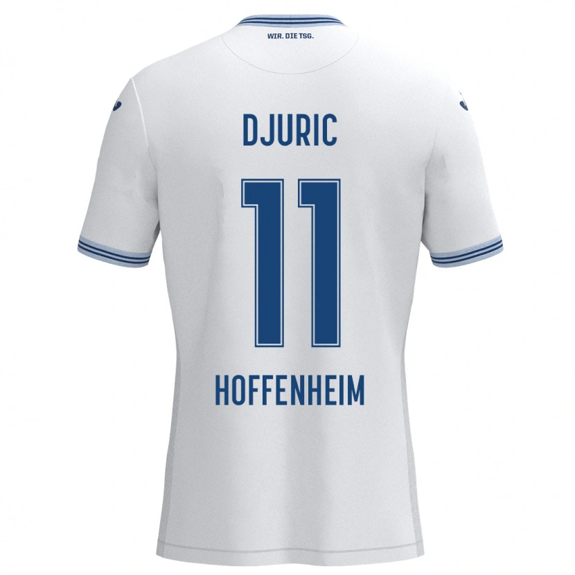 Danxen Herren Luka Djuric #11 Weiß Blau Auswärtstrikot Trikot 2024/25 T-Shirt