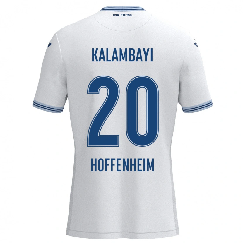 Danxen Herren Simon Kalambayi #20 Weiß Blau Auswärtstrikot Trikot 2024/25 T-Shirt