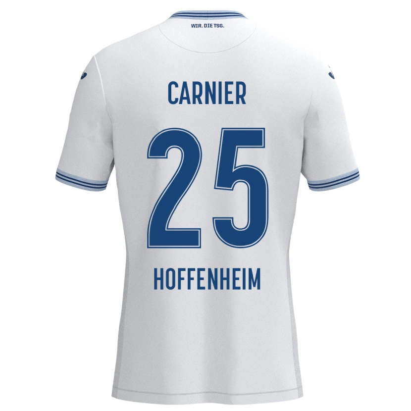 Danxen Herren Alekseï Carnier #25 Weiß Blau Auswärtstrikot Trikot 2024/25 T-Shirt