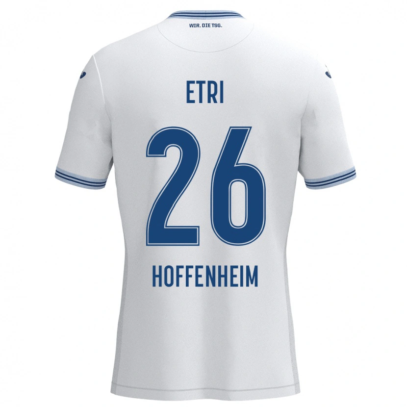 Danxen Herren Ahmed Etri #26 Weiß Blau Auswärtstrikot Trikot 2024/25 T-Shirt