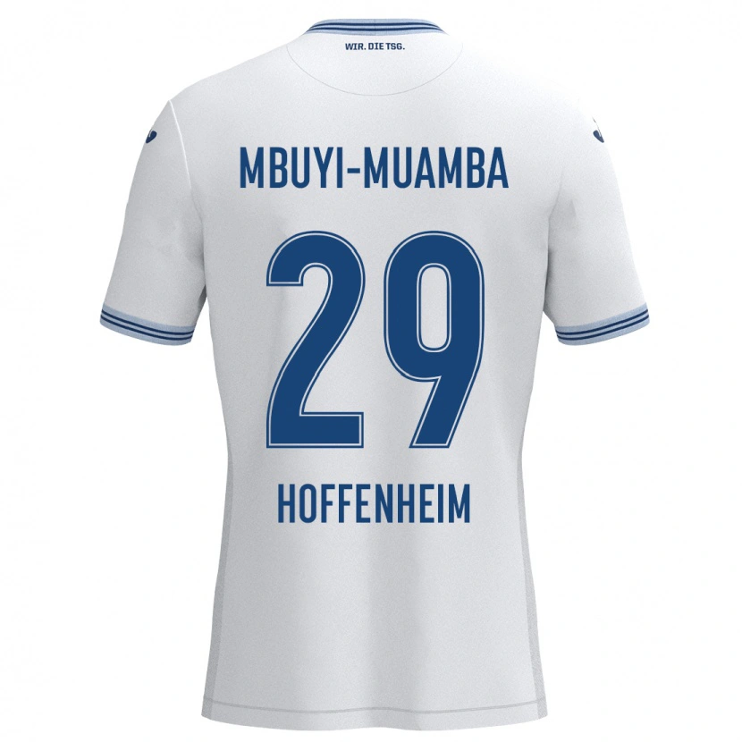 Danxen Herren Hubert Mbuyi-Muamba #29 Weiß Blau Auswärtstrikot Trikot 2024/25 T-Shirt