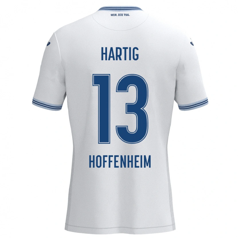 Danxen Herren Isabella Hartig #13 Weiß Blau Auswärtstrikot Trikot 2024/25 T-Shirt